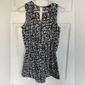 Banana Republic Factory, Sleeveless Printed Romper, 0P
